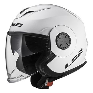 [N6224]-OF570 VERSO SINGLE MONO GLOSS WHITE 바이크 오픈 페이스 헬멧 안전모